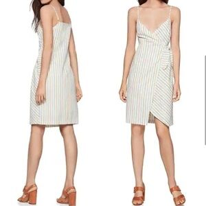 BCBGeneration Multi‎ Stripe Wrap Dress Size Large NWOT